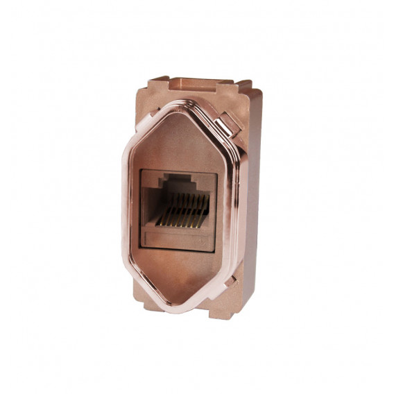 Módulo RJ45 (Internet) - Novara Ouro Rose C/  Ouro Rose